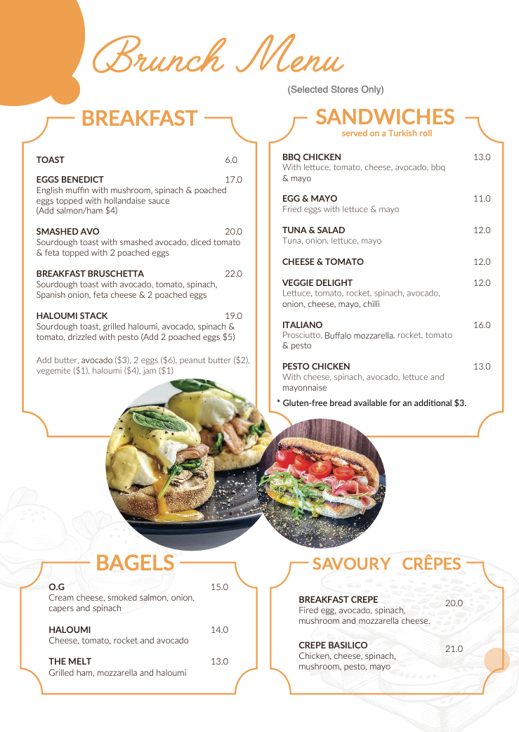 Profiterole store menu page 7