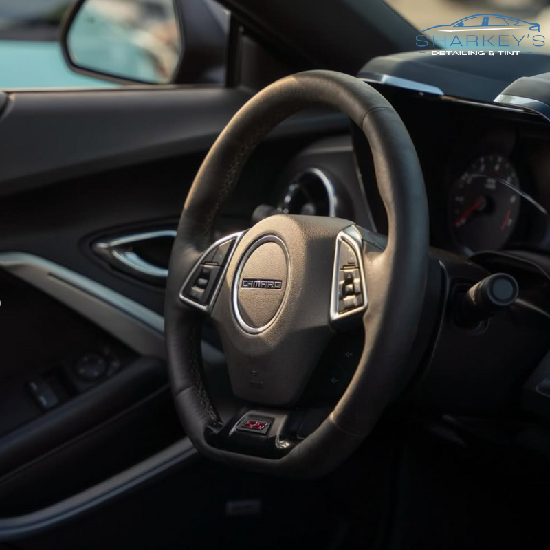 Interior detailing at Sharkey's Detailing & Tint Sarasota