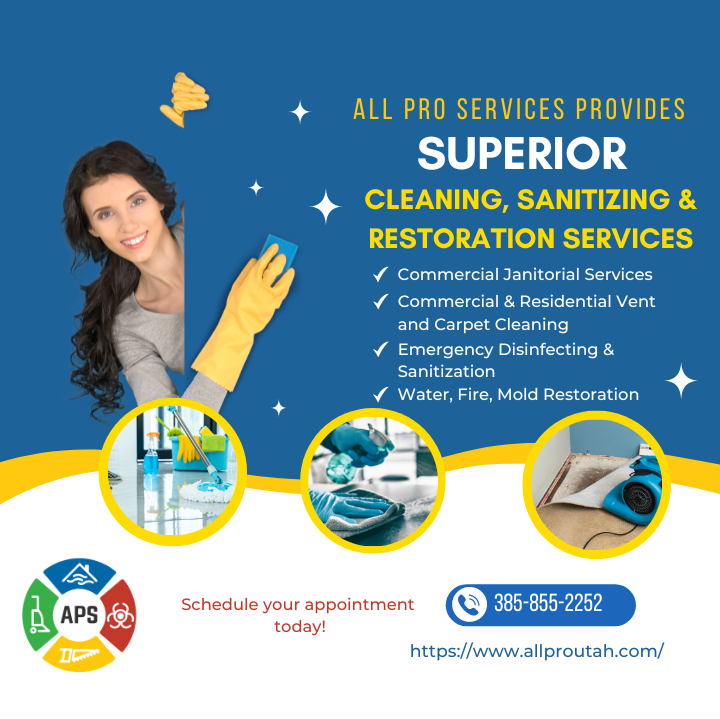 Restore Draper with the Pro's at All Pro Services for all your restoration and cleaning needs