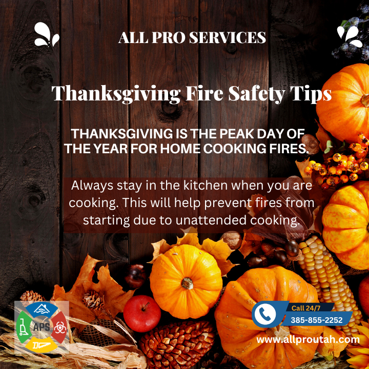 American fork Fire, All Pro Services with 7 tips to prevent fires this Thanksgiving