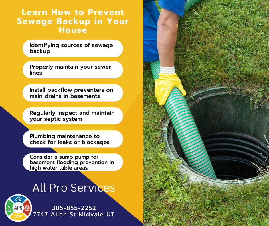 All Pro Services on how to prevent sewage backup