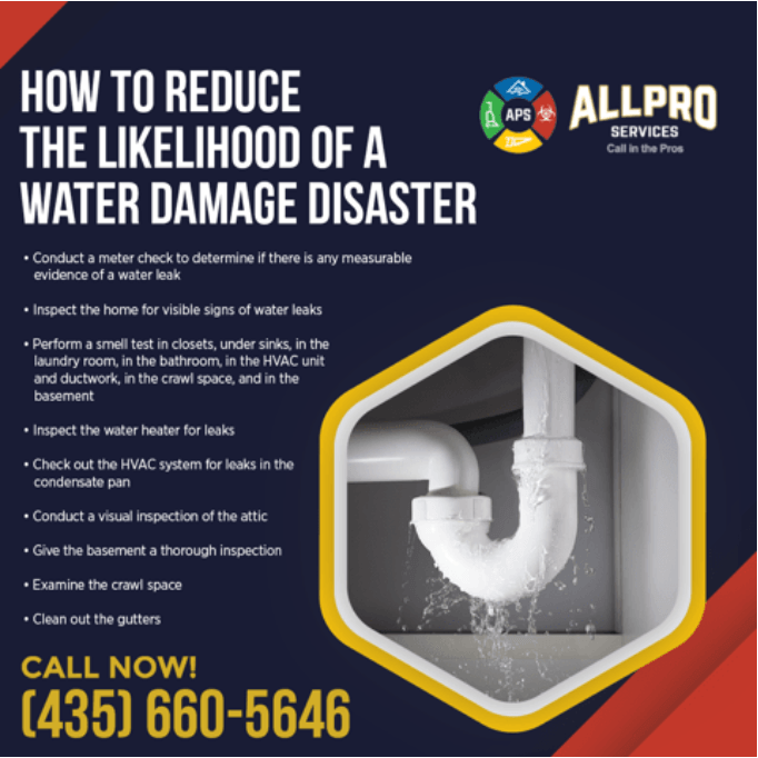 All Pro Services Tips on how to reduce the likelihood of water damage