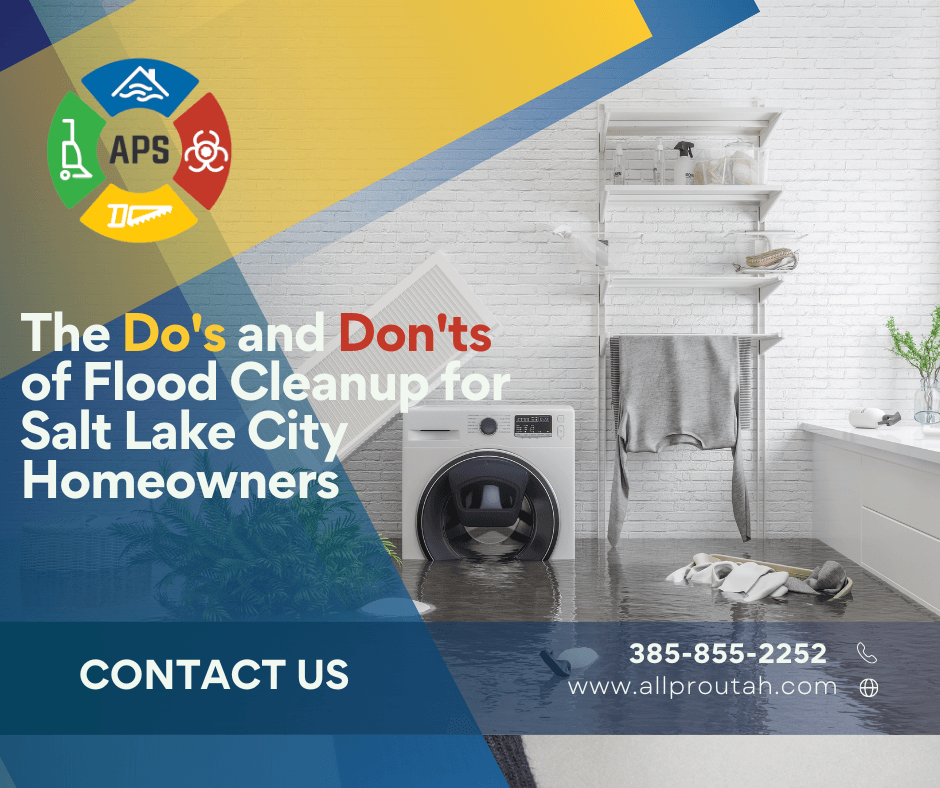 Do's and Don'ts for Flood Cleanups, by the Salt Lake City  Water Damage Experts All Pro Services