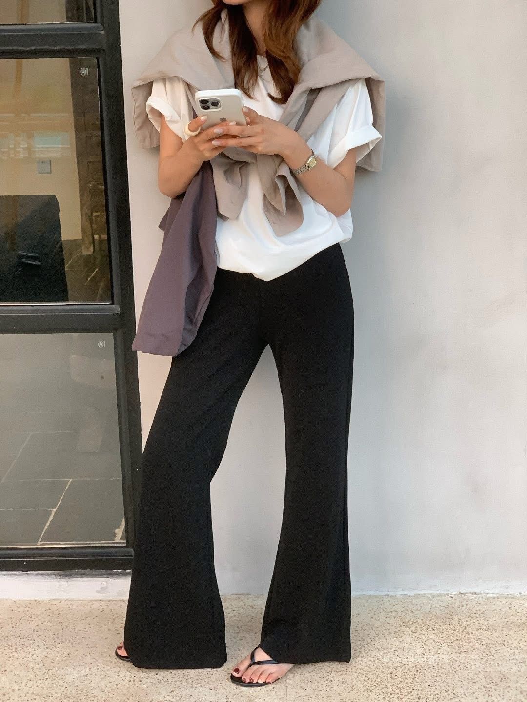 韓版 26S/S -#10213-經典百搭顯瘦喇叭神褲