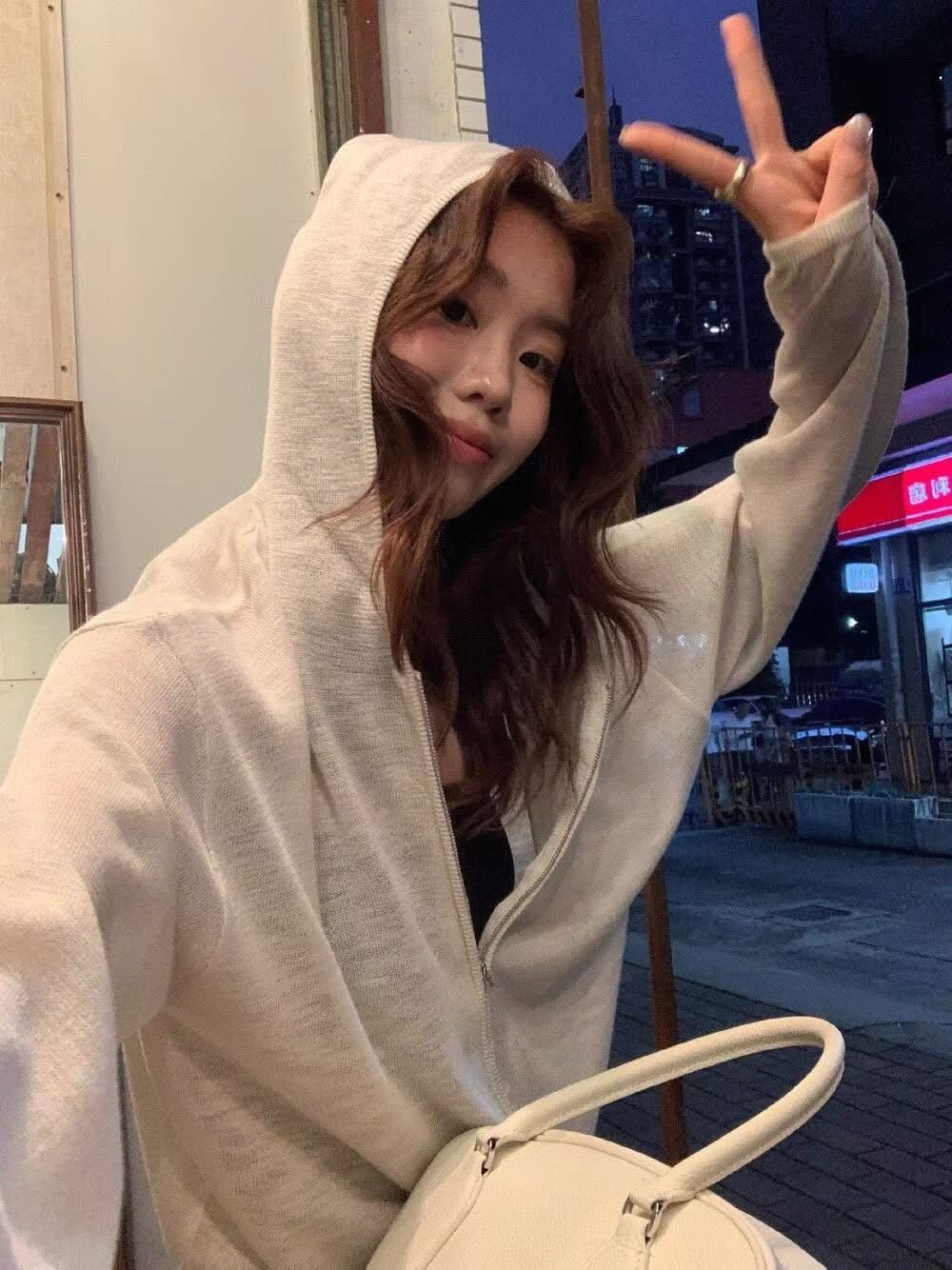 韓版 26S/S -#T319-隨性輕薄連帽針織衫