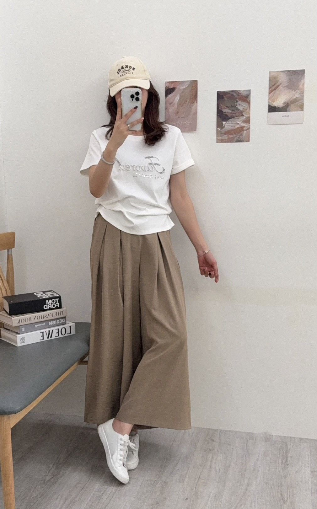 韓國??裙感寬口褲