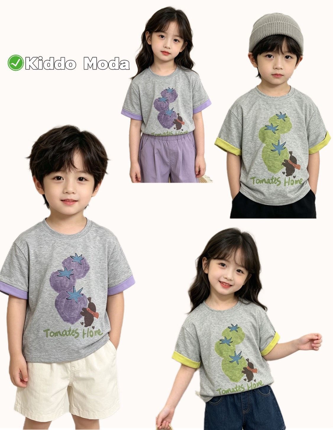 ? Kiddo Moda夏日番茄撞色T