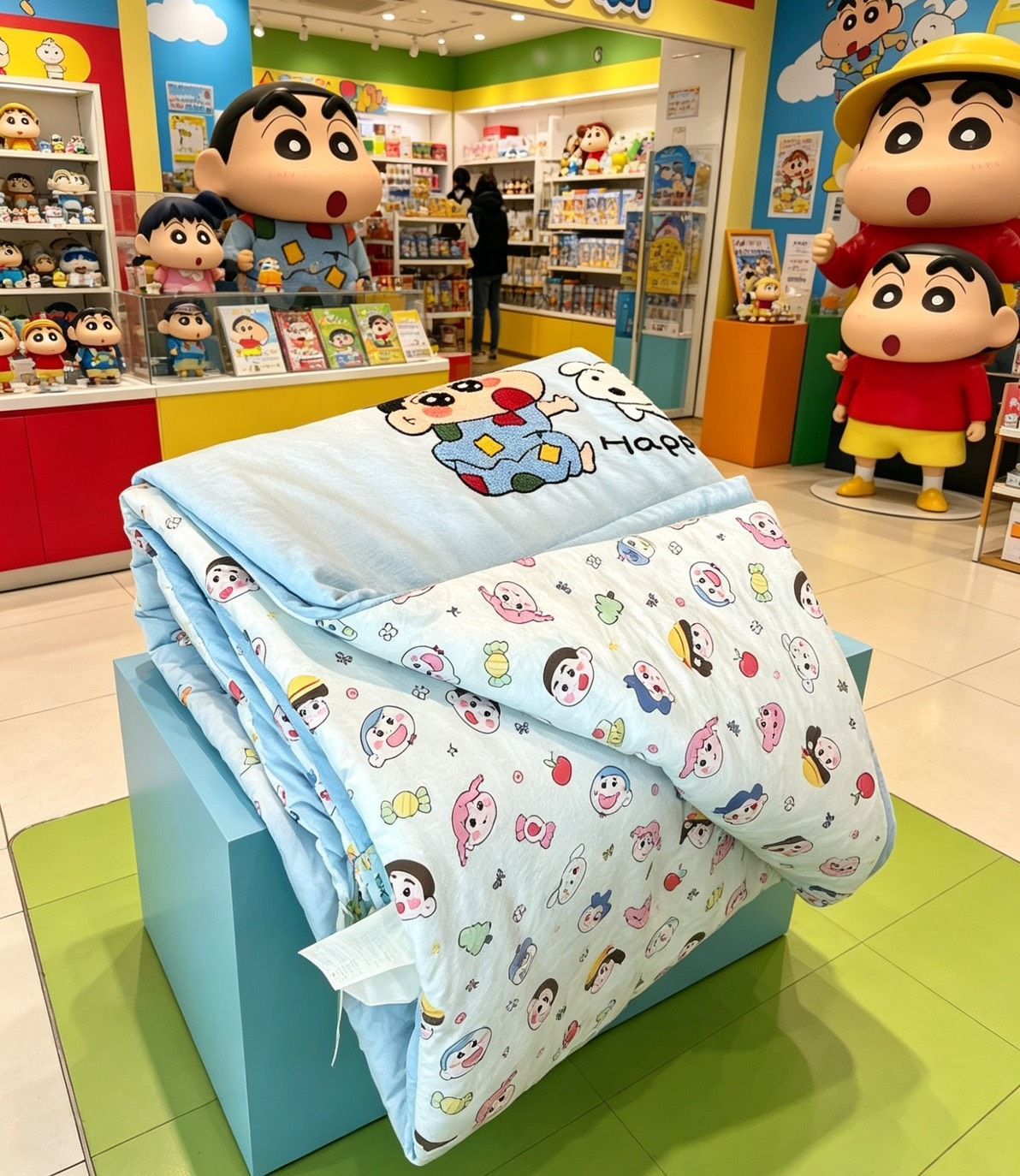 韓國單清倉｜  蠟筆小新雙面重工泡泡棉夏被?