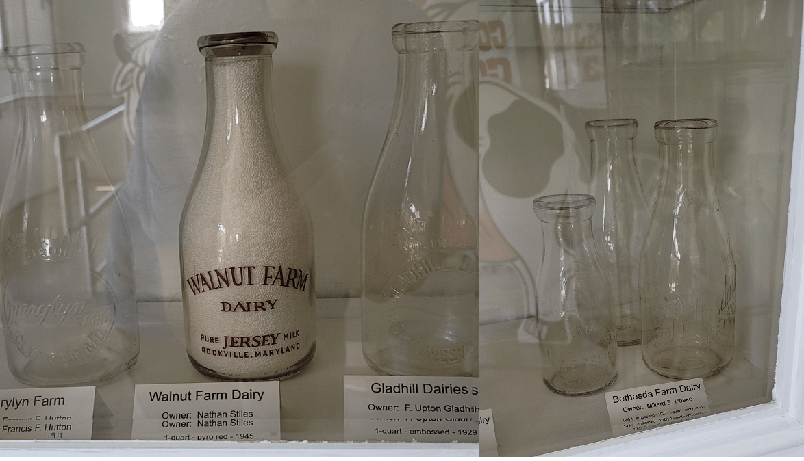 Milk bottles from Maryland and Virginia