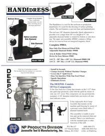 A brochure for a hand dress is shown on a white background