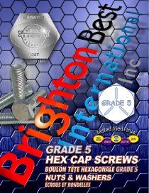 Brighton international grade 5 hex cap screws boulon tete hexagonale grade 5 nuts & washers