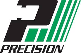 A black and green logo for precision is on a white background.