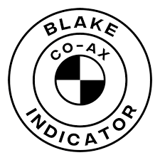 A black and white logo for blake go-ax indicator.