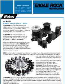 A brochure for eagle rock technologies shows a picture of a machine.