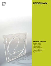 A heidenhain general catalog is displayed on a white background