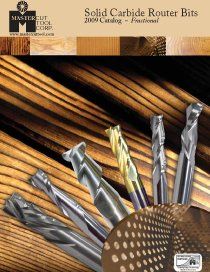 A catalog for solid carbide router bits is shown