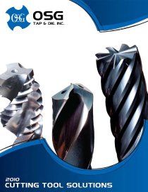 A blue and white brochure for cutting tool solutions