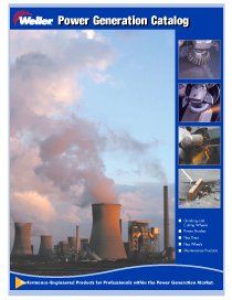 A weller power generation catalog with a picture of a power plant