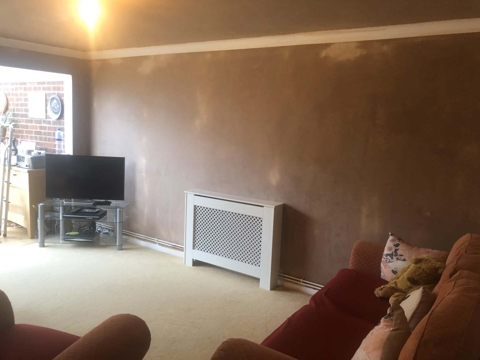 freshly painted wall