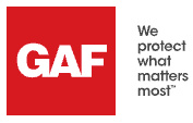 GAF logo in a red square, with