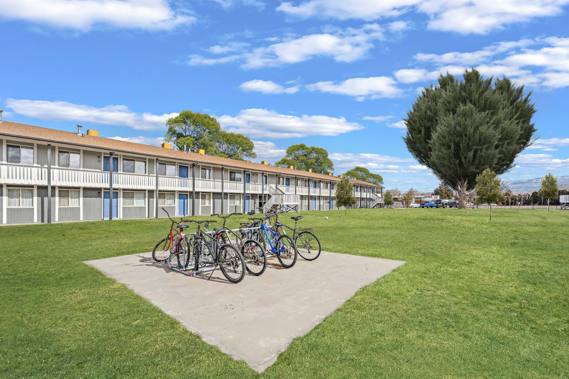 exterior building and bike rack
