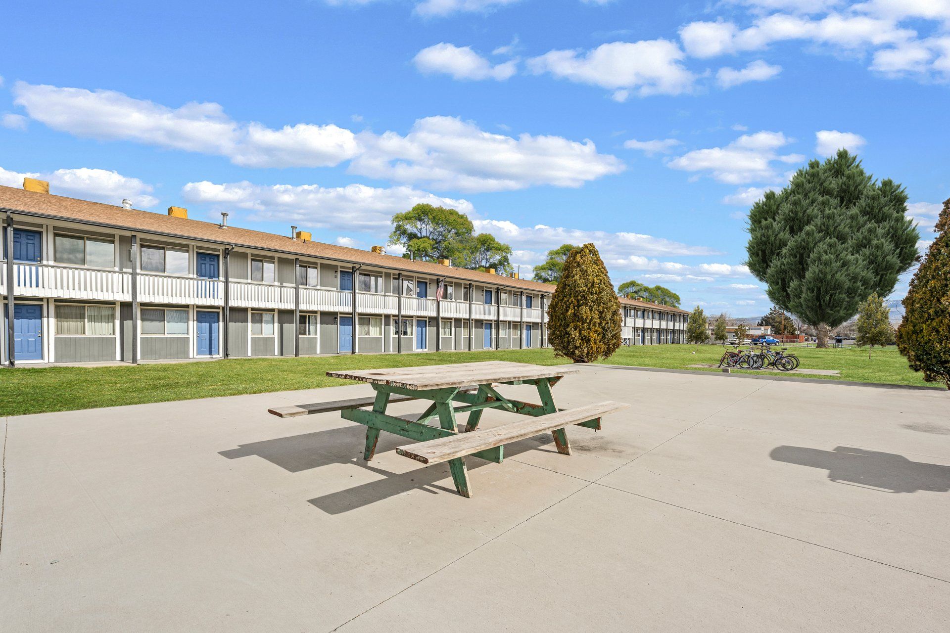 exterior building and picnic table