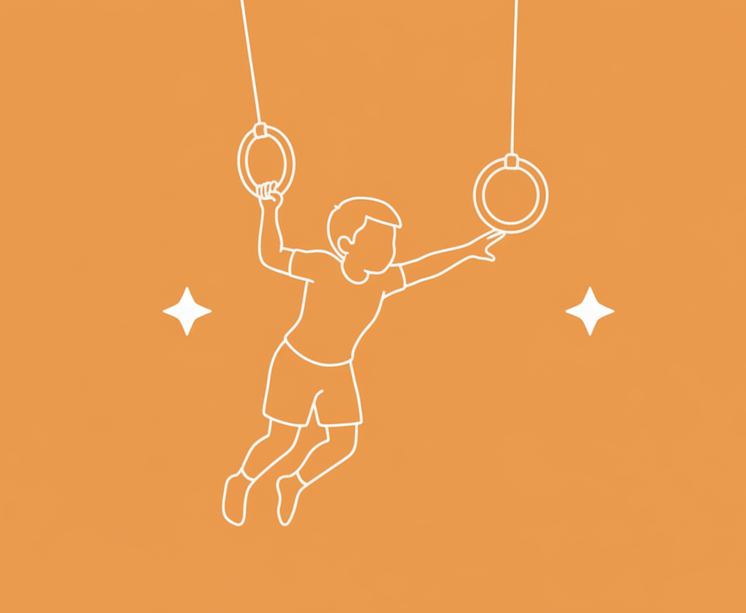 A silhouette of a person jumping in the air on a blue background