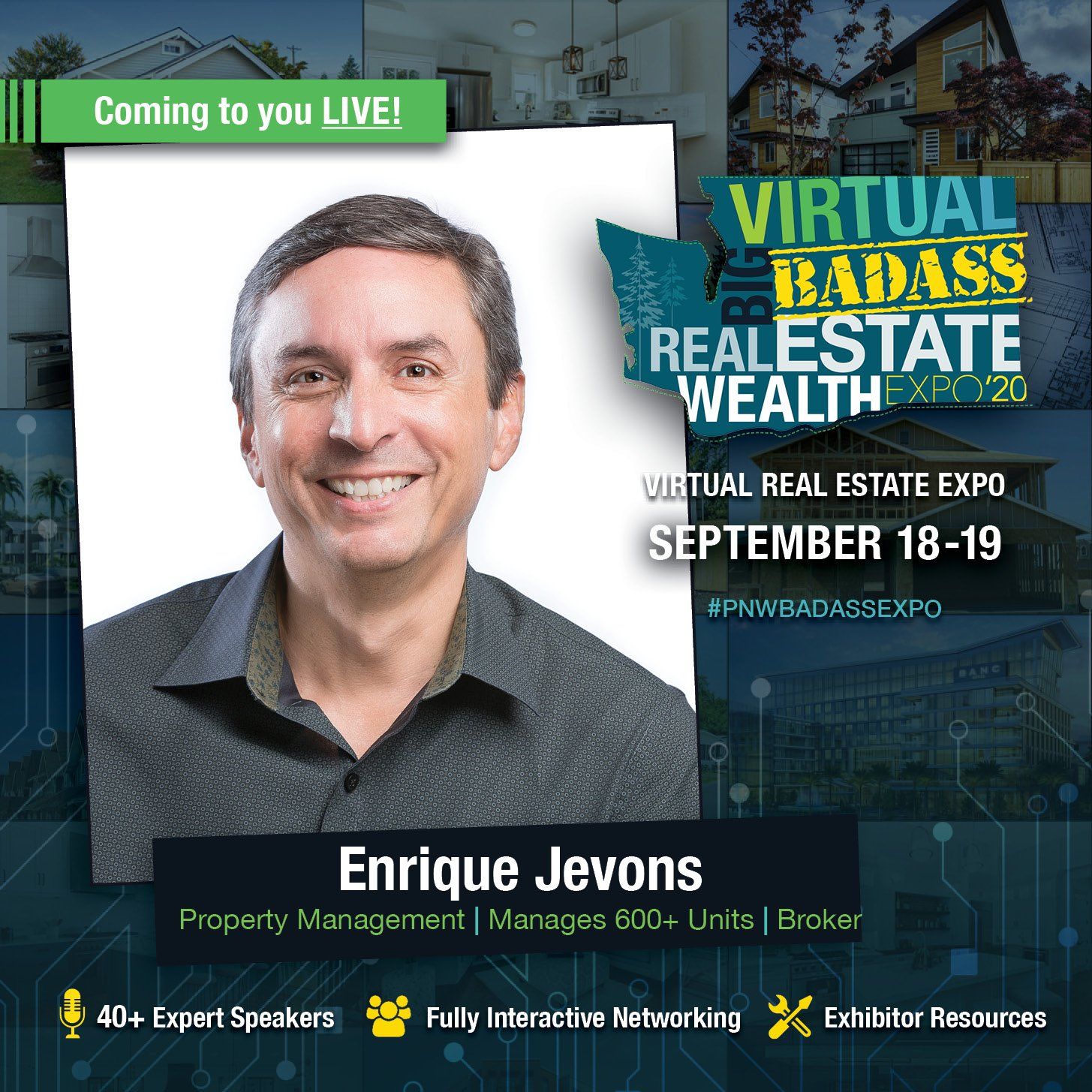 Enrique Jevons speaking at Real Estate Expo