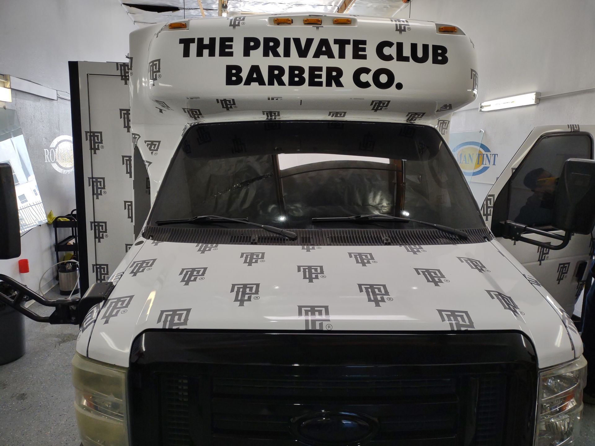 Limo bus window tinting by Roman Tint Rialto CA