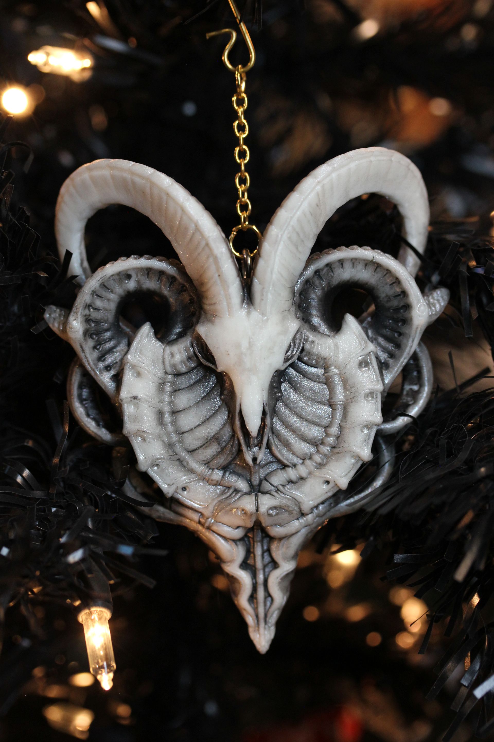 BioMechanical Goat:  White Antique