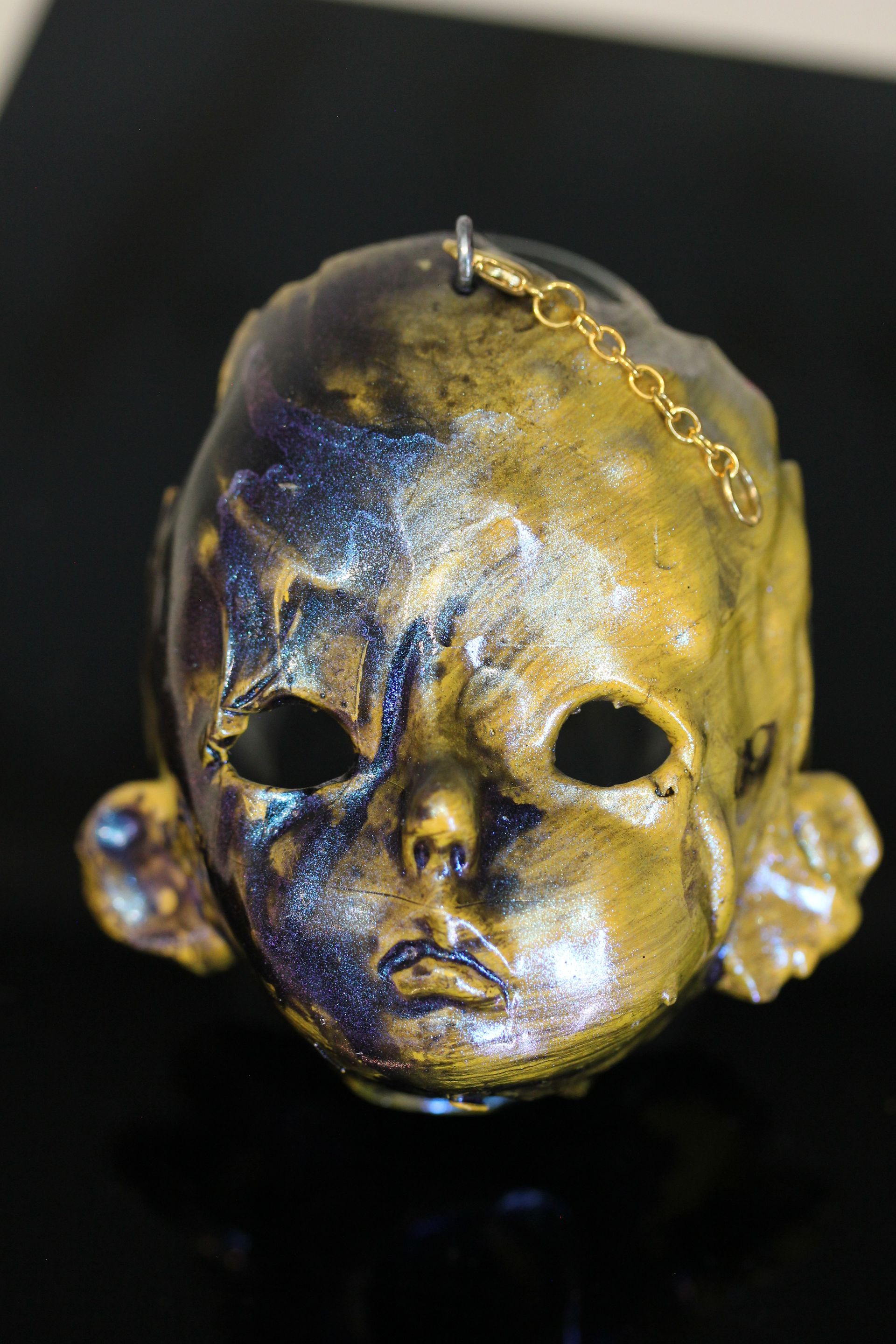 Melted Doll Head: Yellow Antique