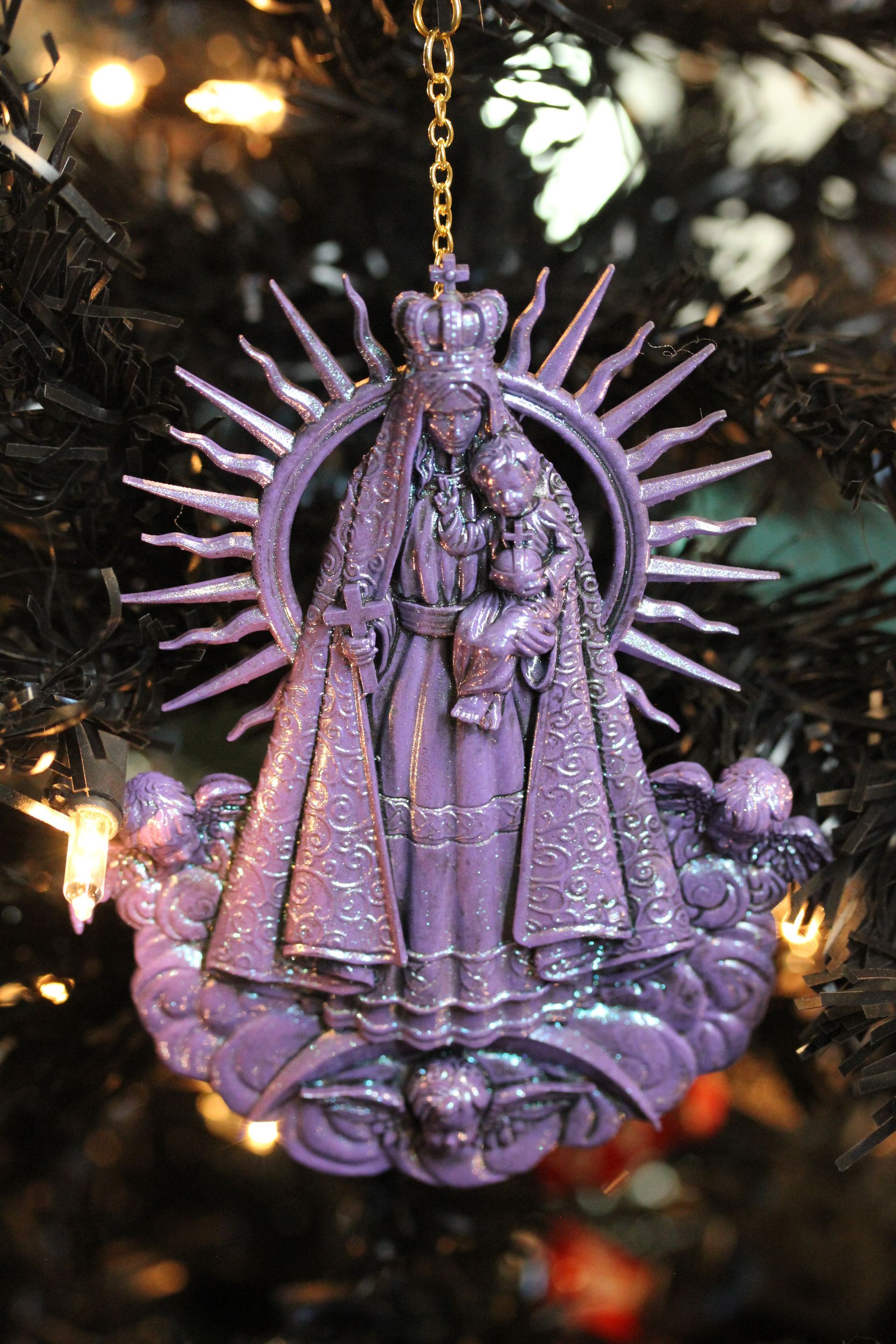 Madonna and Child:  Purple Antique