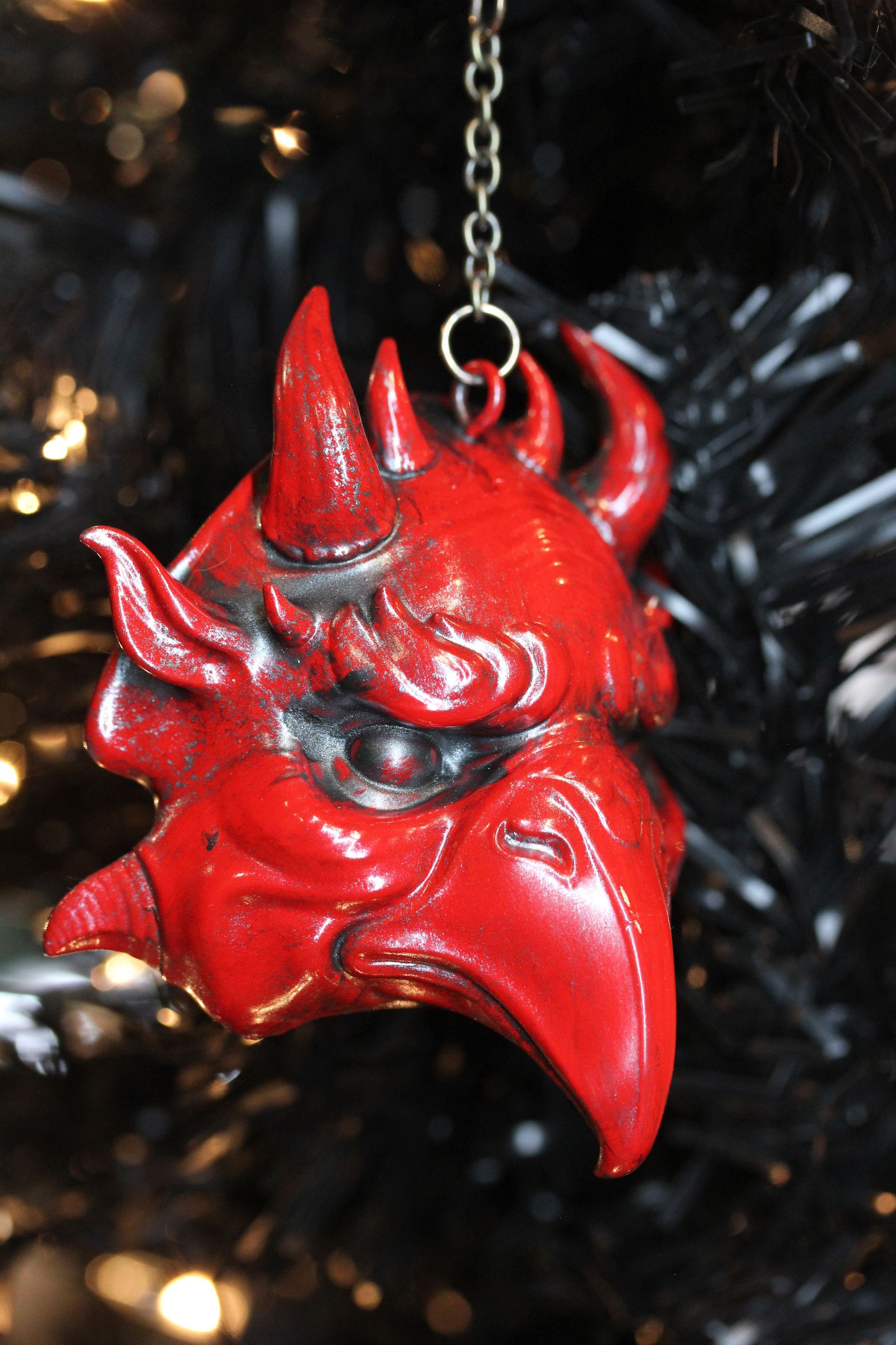 Demonic Beaked Bird: Red Antique