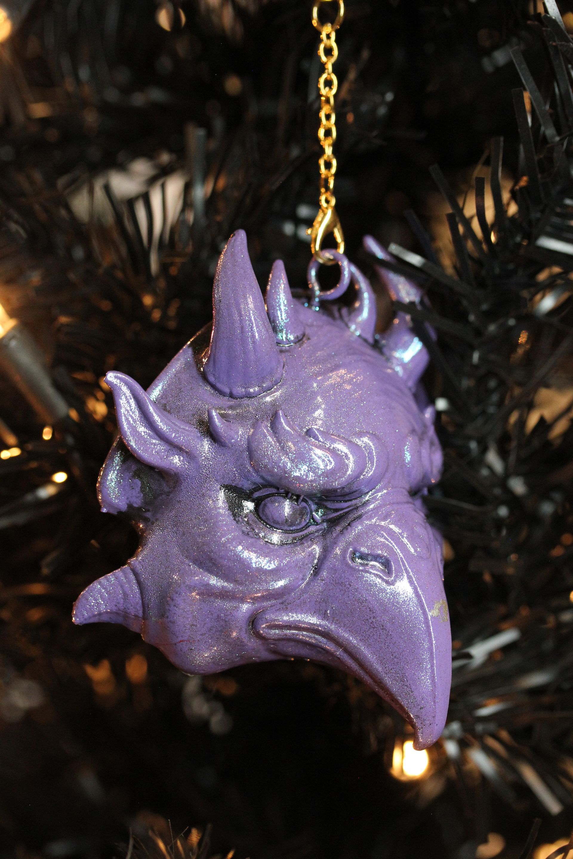 Demonic Beaked Bird:  Purple Antique