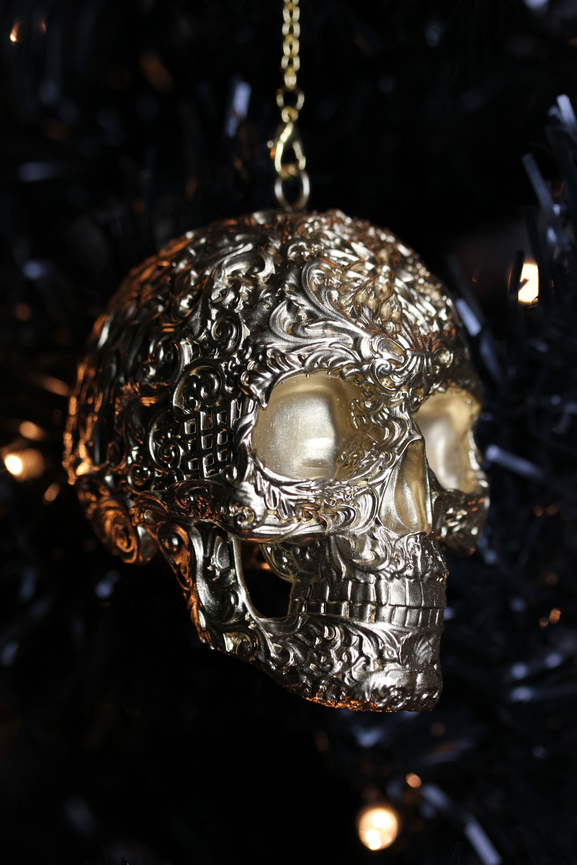 Ornate Sugar Skull: Gold