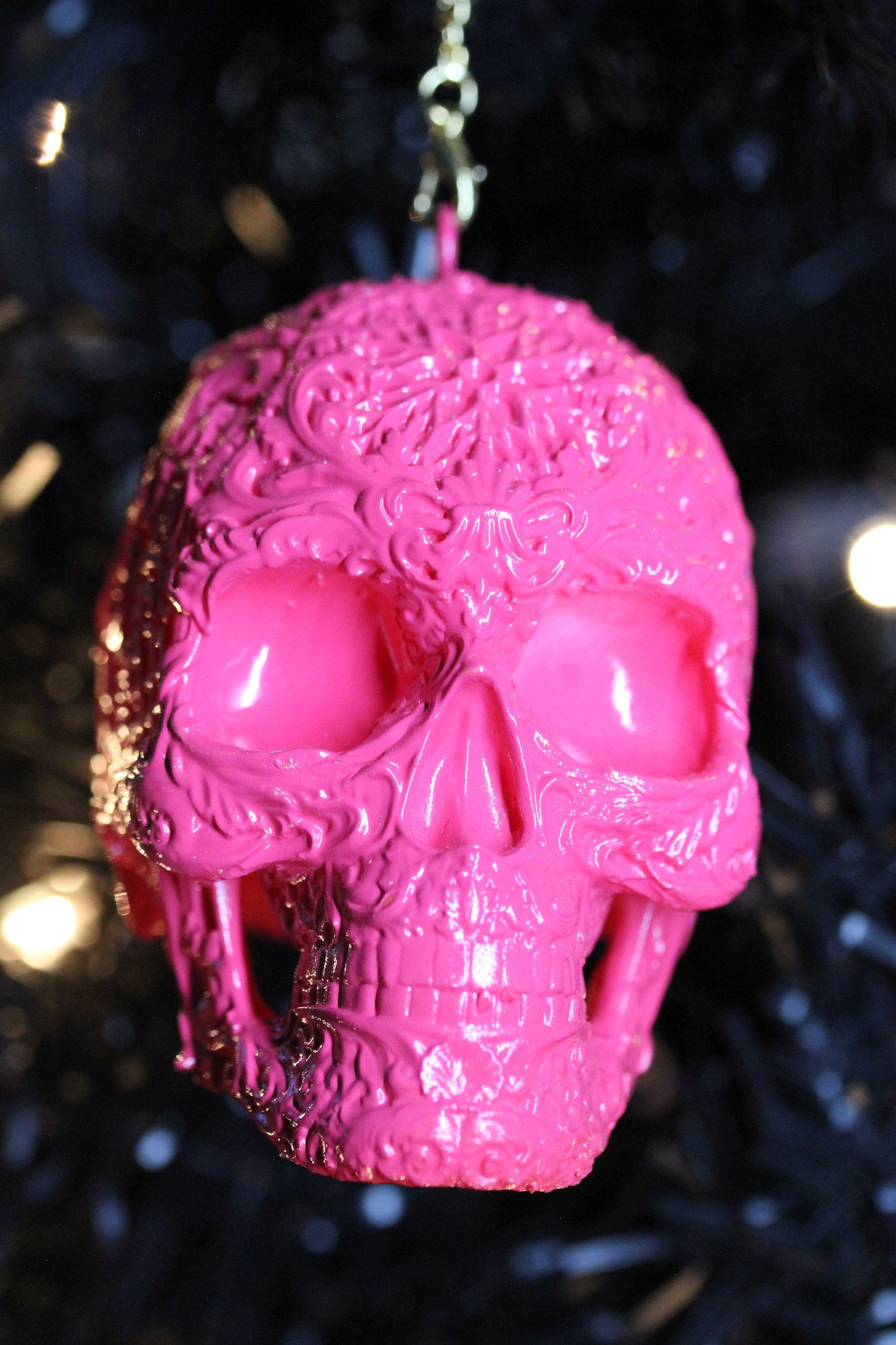 Ornate Sugar Skull: Bubble Gum Pink