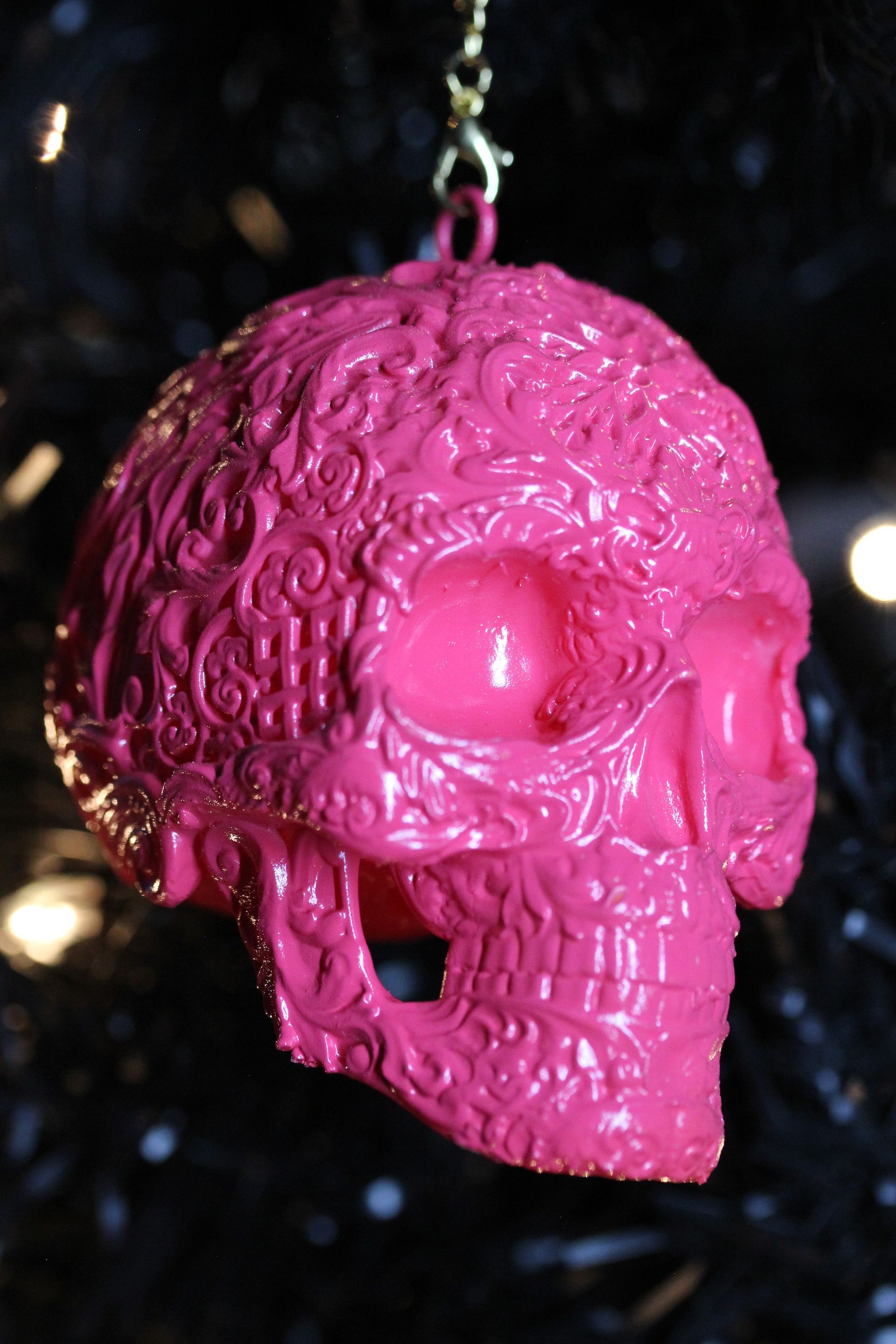 Ornate Sugar Skull: Bubble Gum Pink