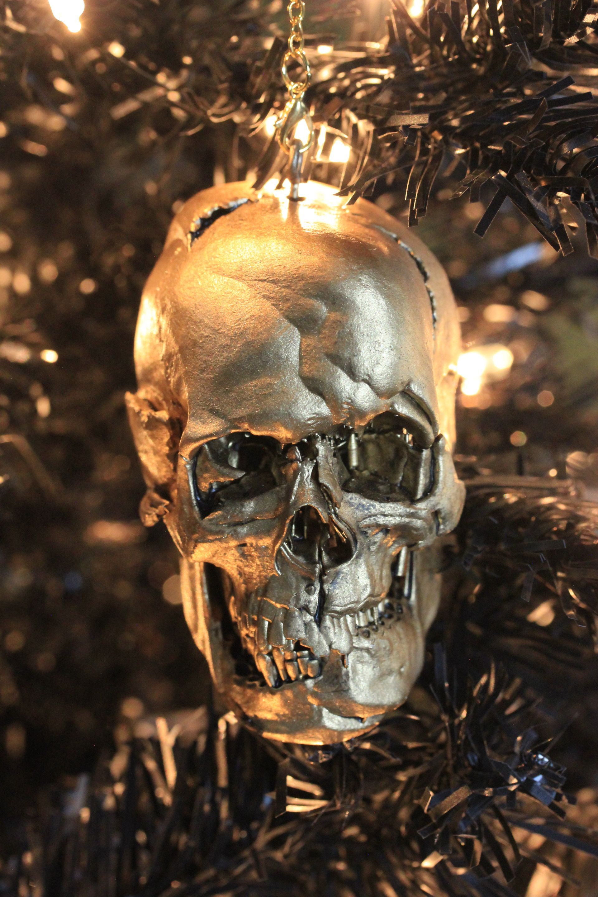 Psychedelic Skull:  Gold Antique