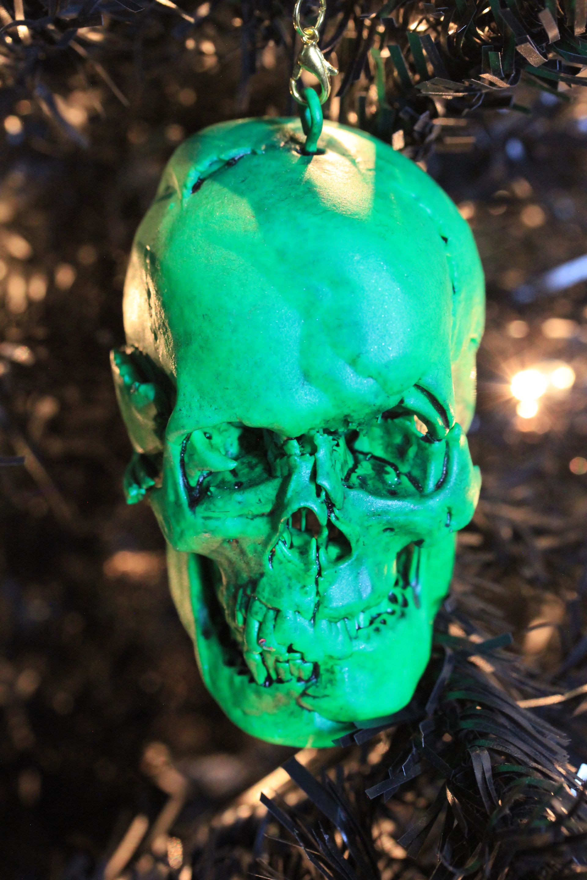 Psychedelic Skull:  Nuclear Green