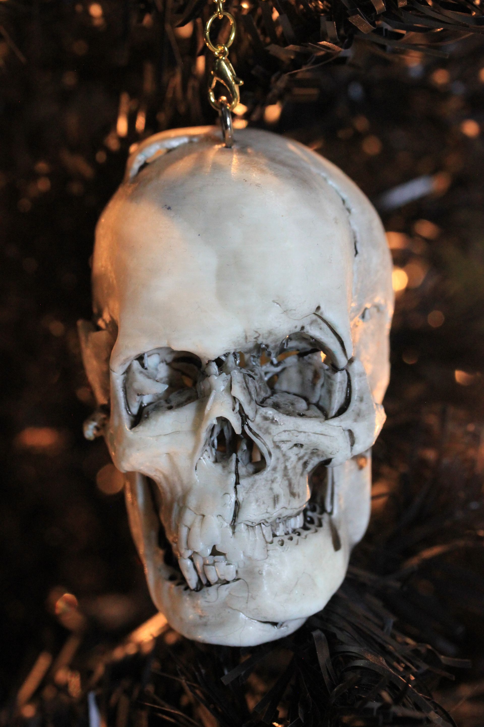 Psychedelic Skull:  White Antique