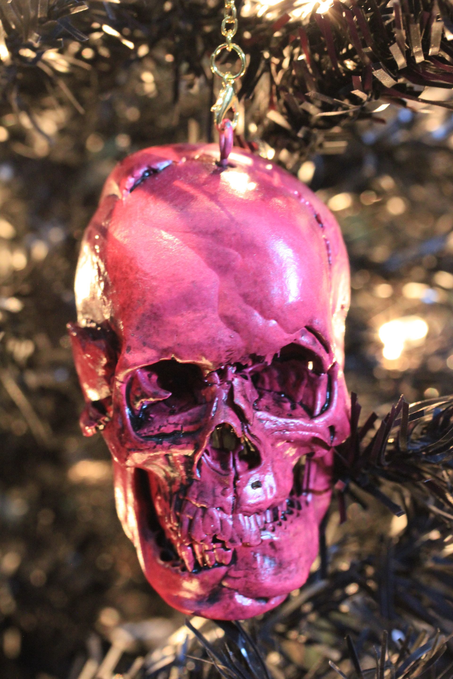 Psychedelic Skull:  BubbleGum Pink Antique