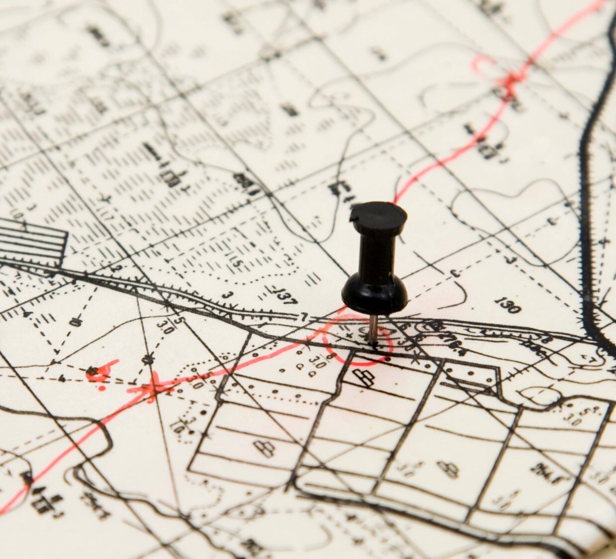 A map with a pin that says ' a ' on it