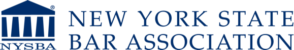 The logo for the new york state bar association