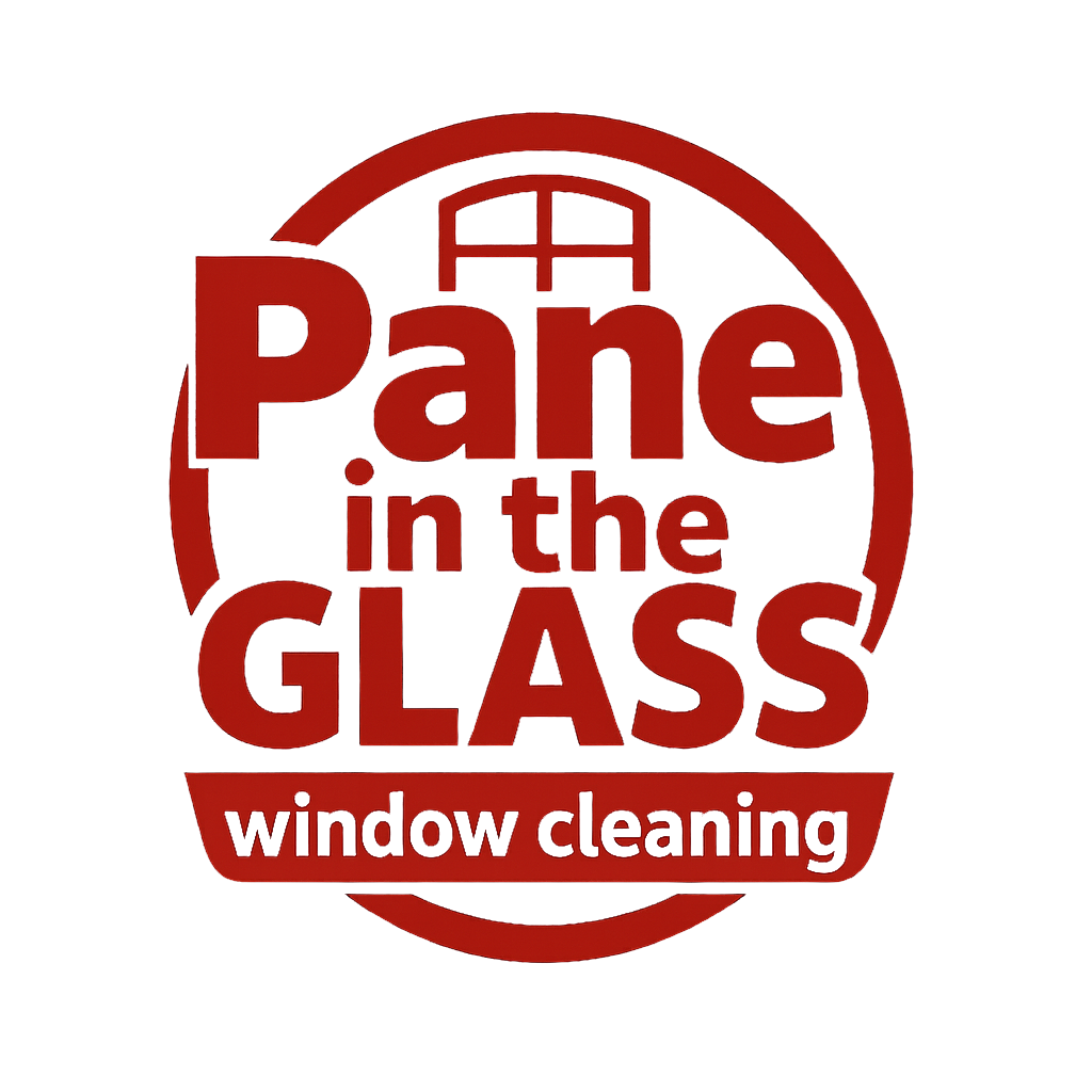 Pane in the glass window cleaning