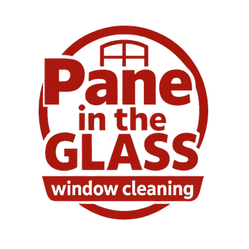 Pane in the glass window cleaning