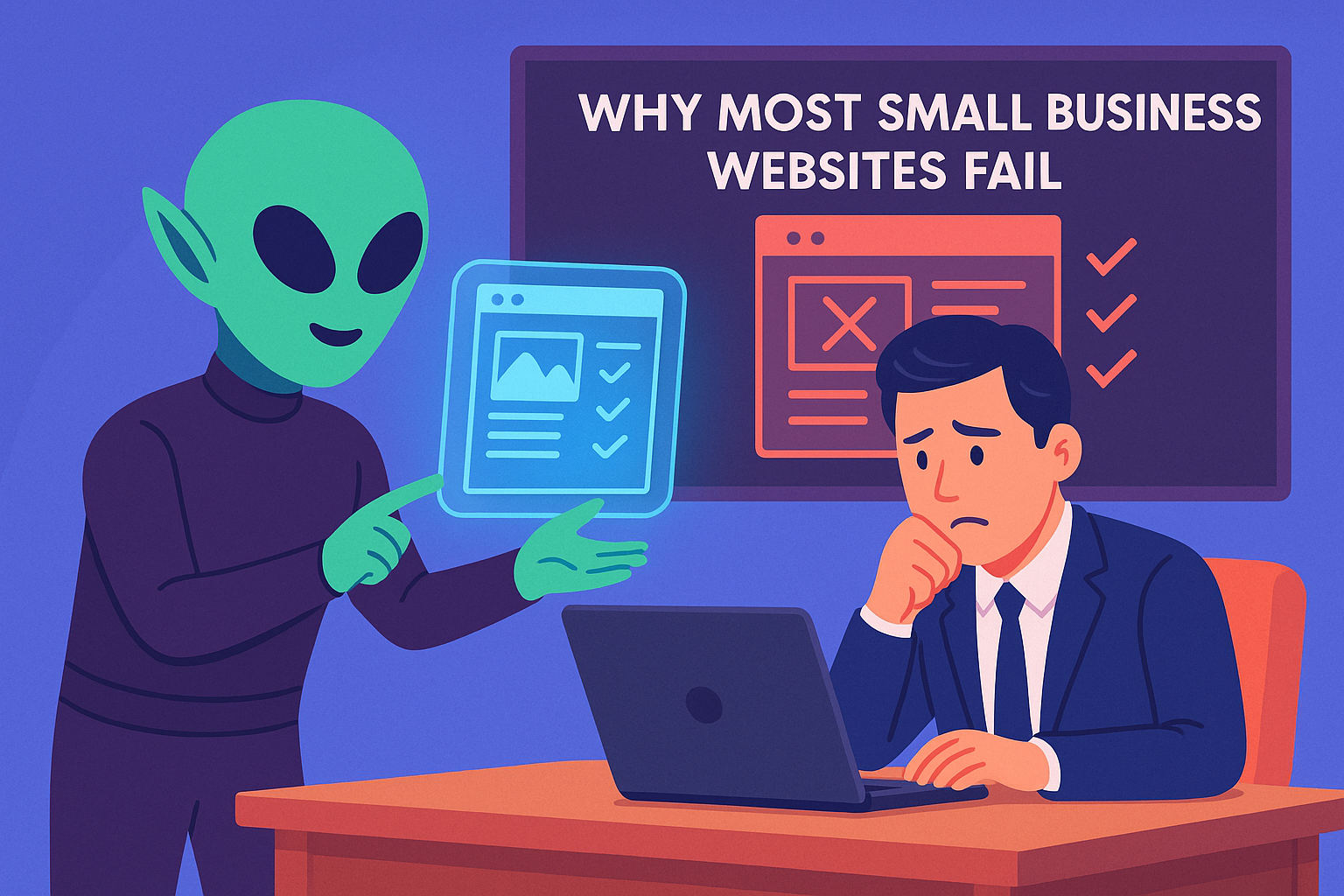 why most small business website fail blog image