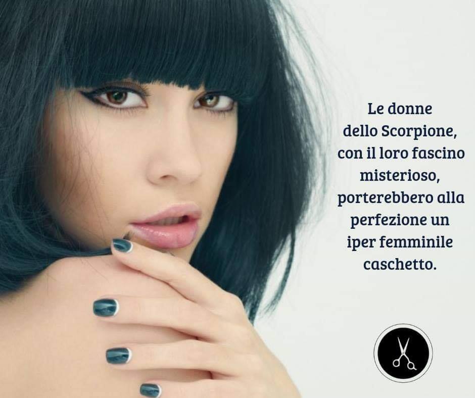 locandina con ragazza con frangia