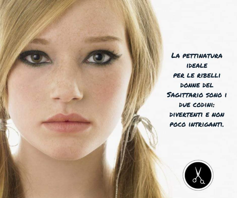 locandina con ragazza bionda