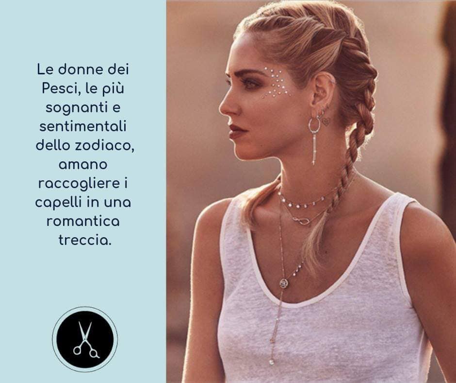 locandina con donna con treccia