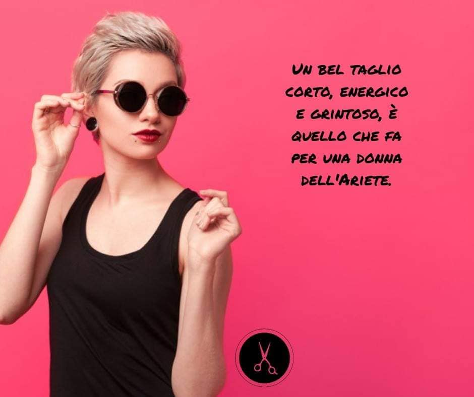 locandina con ragazza capelli tinti